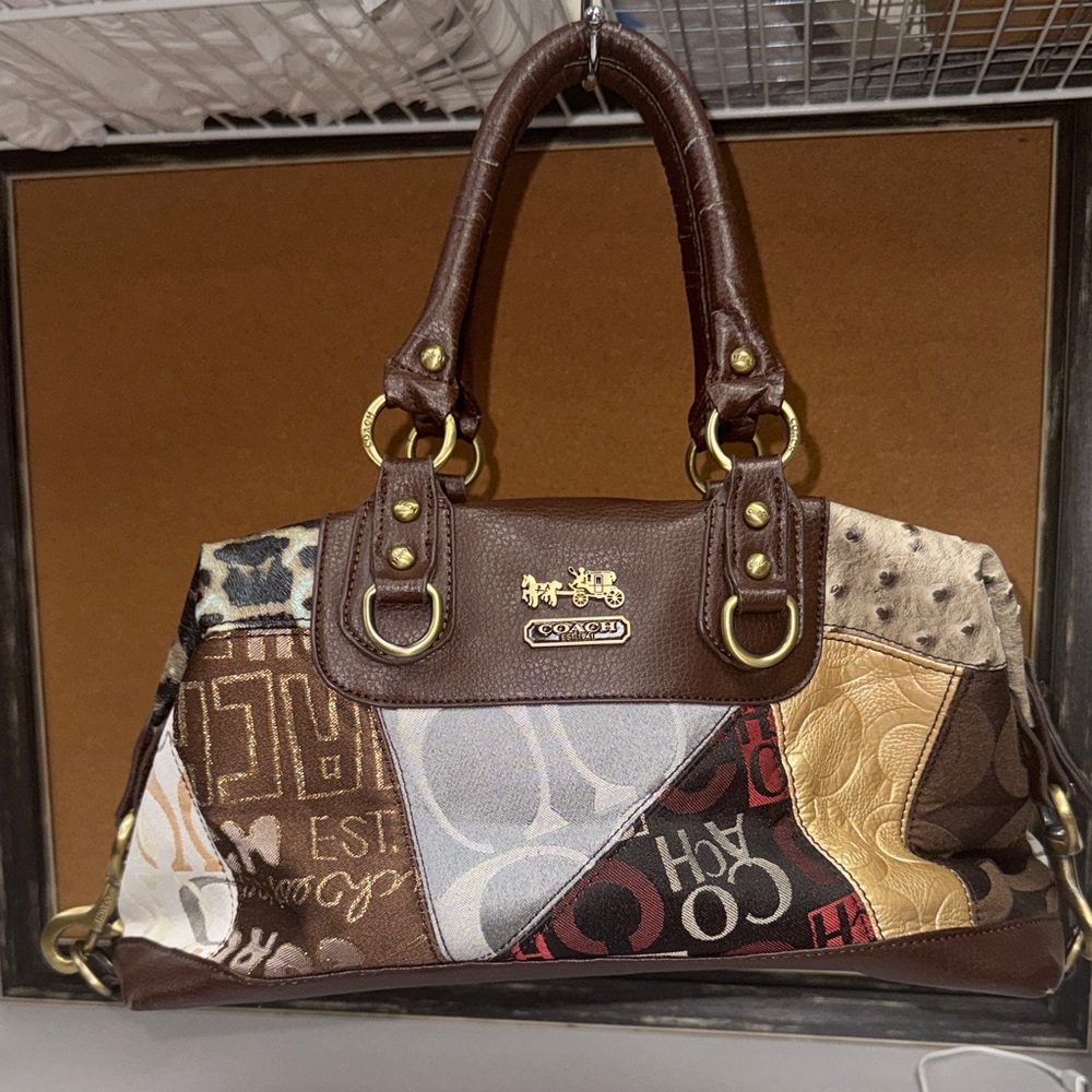 Coach Multicolor Patchwork Satchel 12943 - image 1